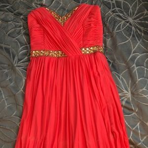 Coral formal gown